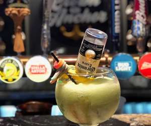 It’s our classic Sourkey, a Coronita, Lime Slush, and of course full of treats! The perfect patio drink!